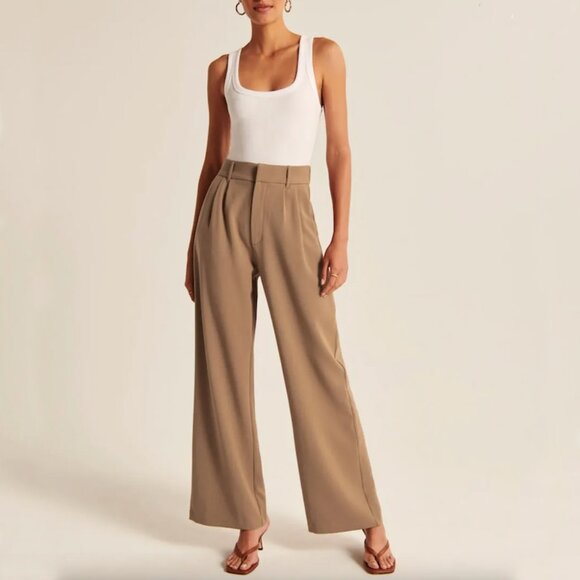 Abercrombie & Fitch Pants - Abercrombie & Fitch Wide Leg High Rise Trousers